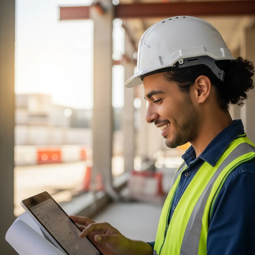 Electrician quoting a panel upgrade with a tablet